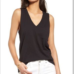 3 Madewell Whisper Cotton VNeck Tanks Size S NWT Nordstrom